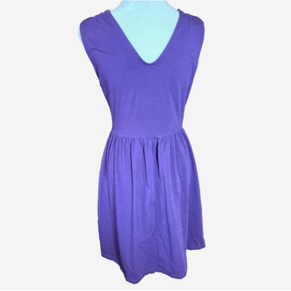 Vintage Y2K Mark. Purple V-Neck Sleeveless Mini Dress Women’s Size S Petite Boho - Picture 2 of 6